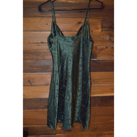 Nasty Gal‎ Slip Dress Cowlin' For You Floral Jacquard Green Size 2 - Picture 2 of 11
